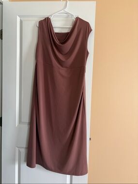 The Occassion by Old Navy Maternity Asymmetrical Shoulder Dress